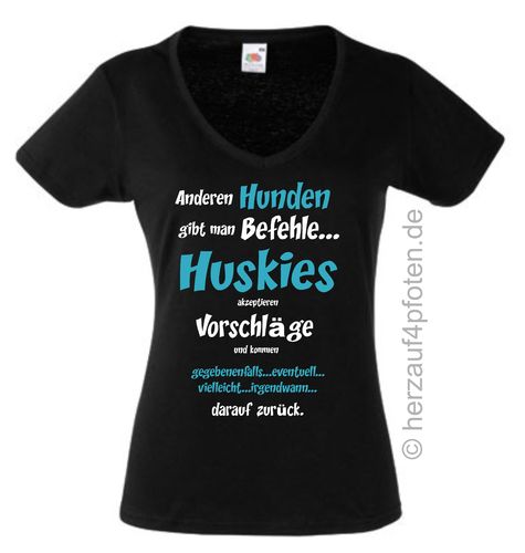 Befehle Husky Ladies Shirt-SCHWARZ