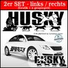 2er Set Autoaufkleber Husky-Design Trainingswagen©