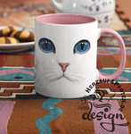 Keramik-Tasse Katze 2 Seiten
