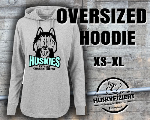 Ladies`Oversized Hoodie Husky Fu*k