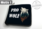 Geldbörse aus weichem PU-Leder | Motiv Wolf